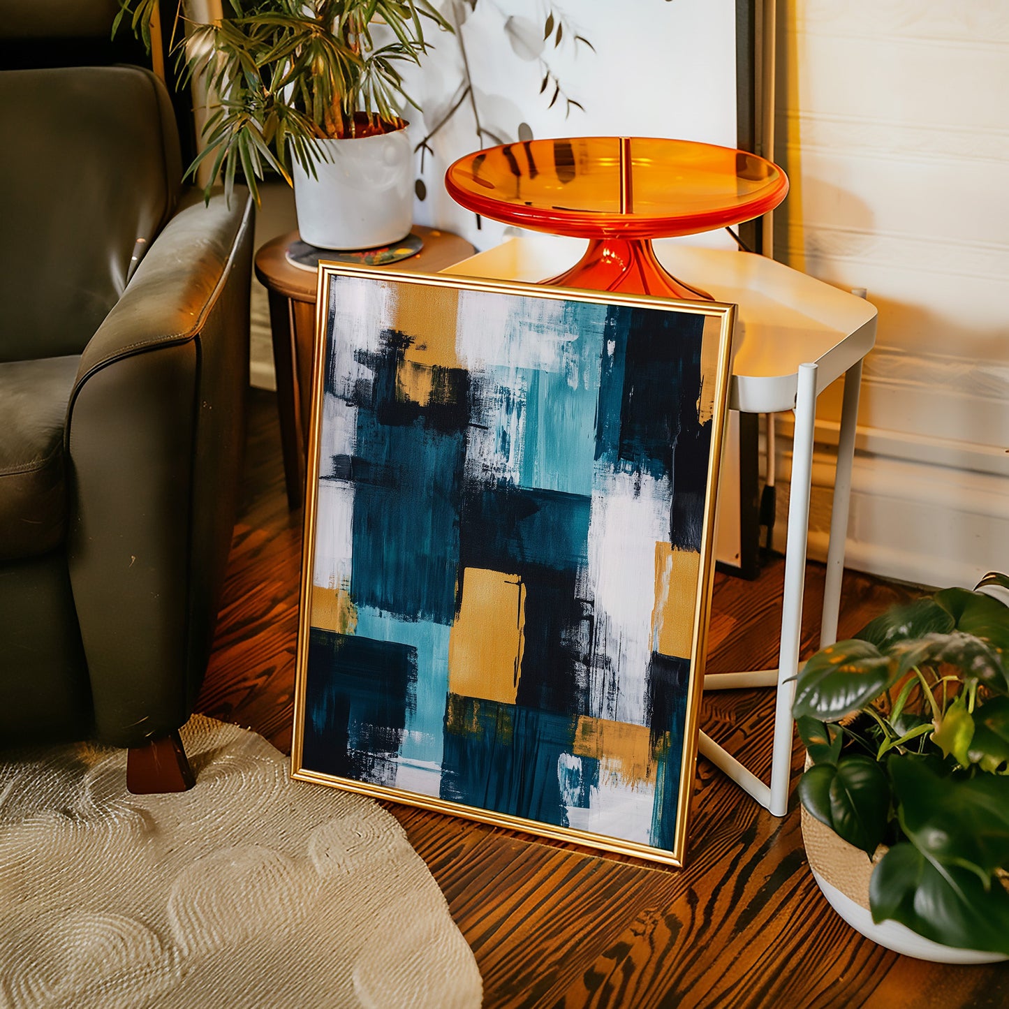Toile abstraite vibrante - Décoration murale moderne