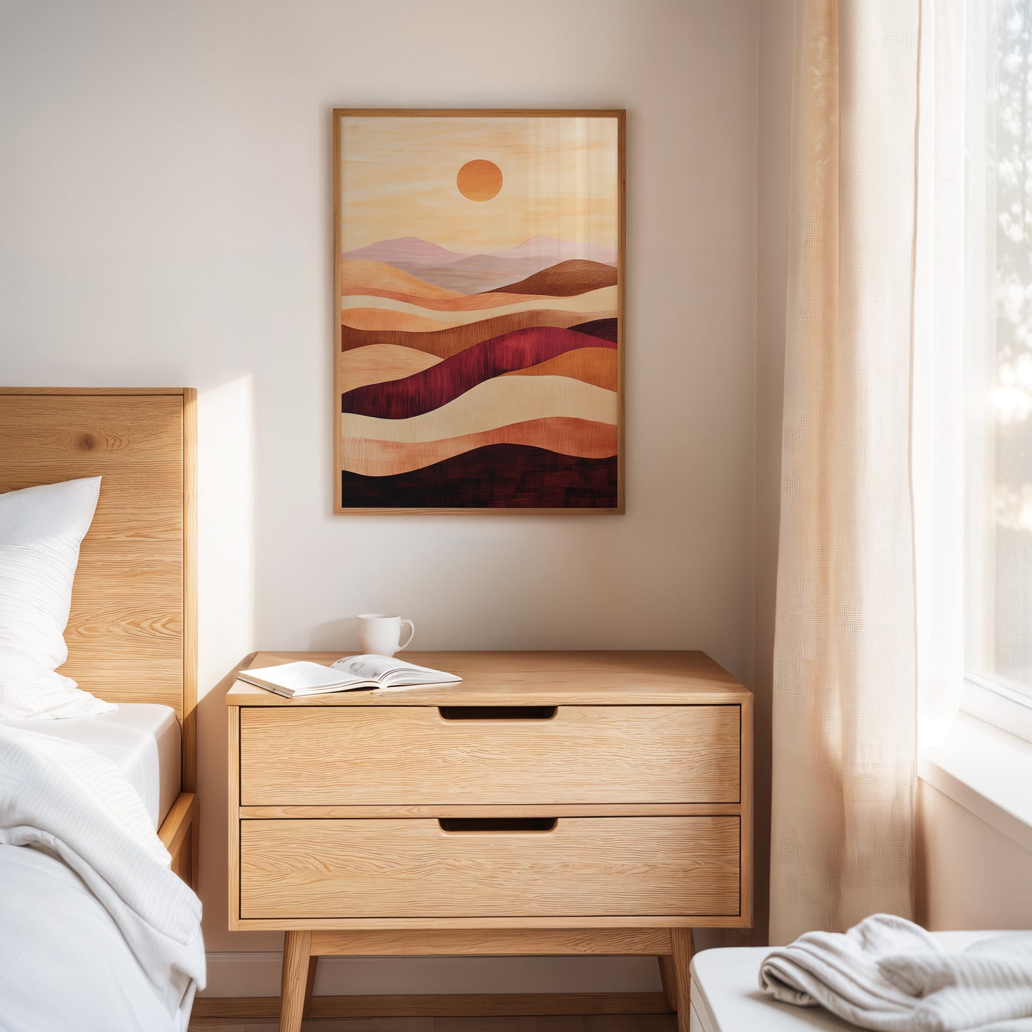 Sunset Dunes - Abstract Landscape Canvas Art