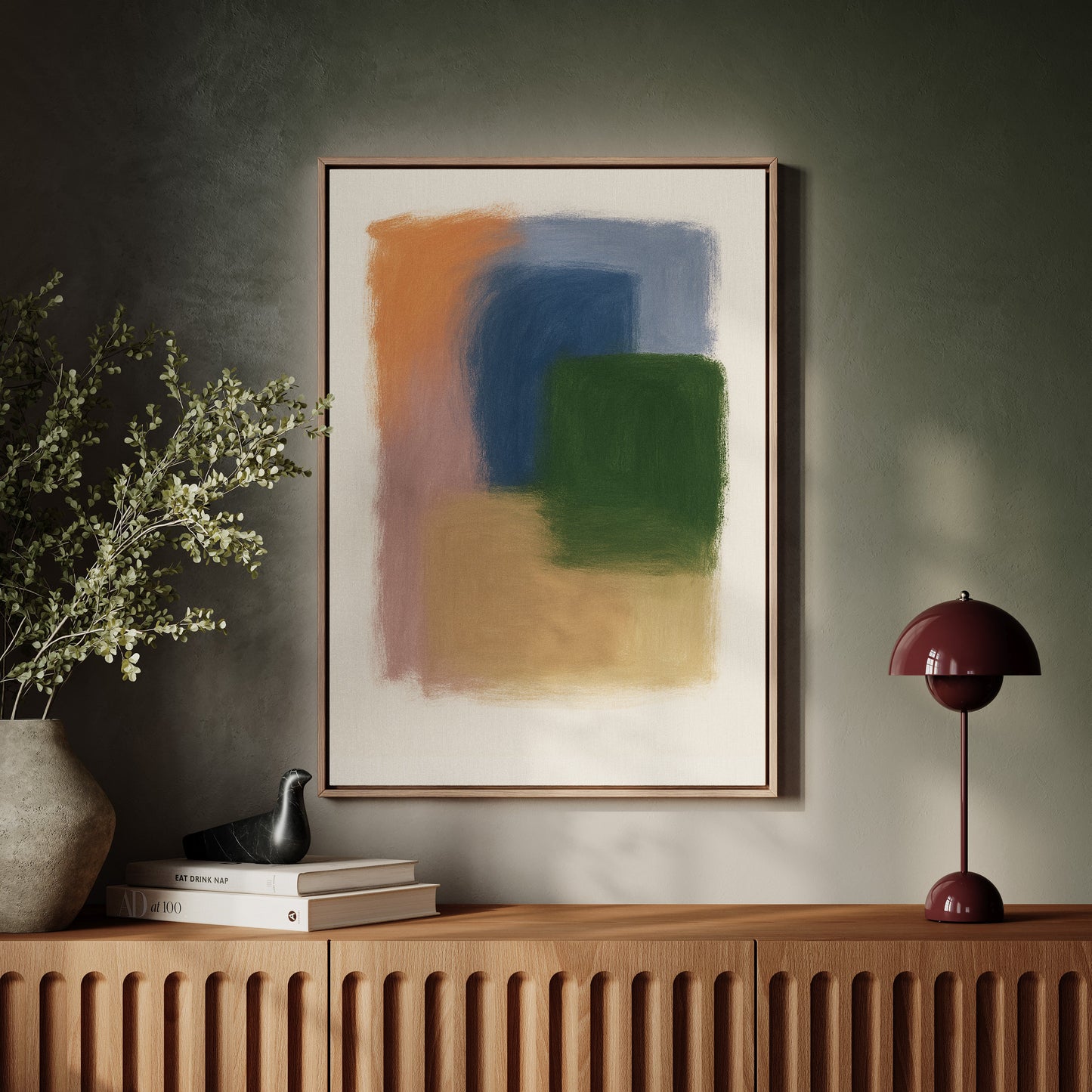 Impression d'art abstraite élégante aux couleurs pastel