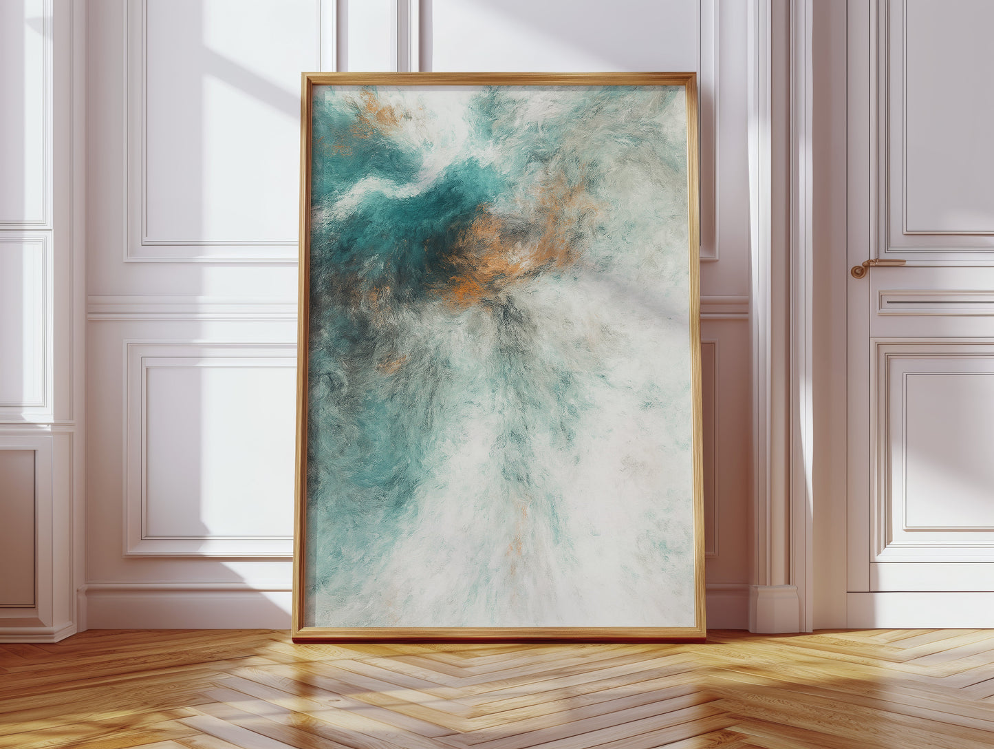 Art mural éthéré et abstrait de paysages nuageux