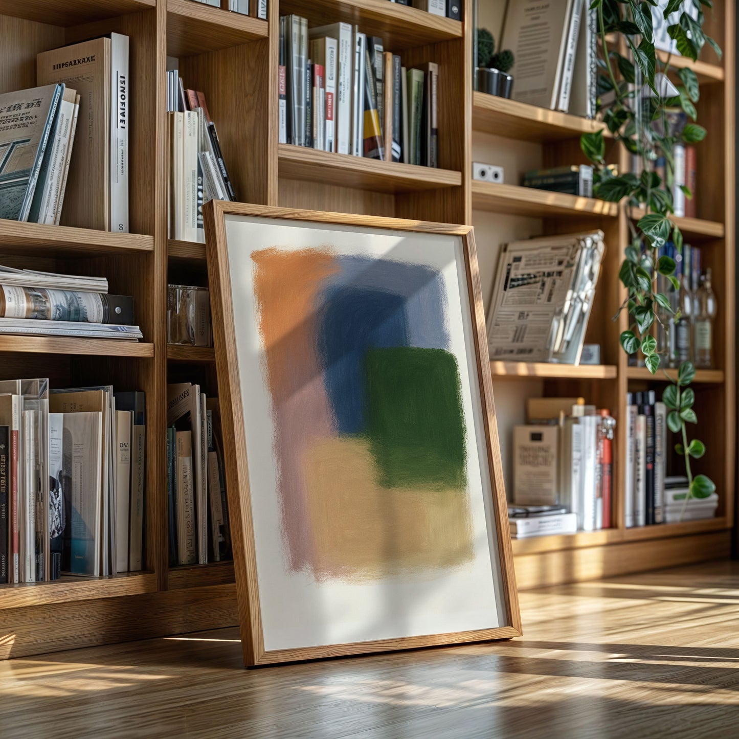 Impression d'art abstraite élégante aux couleurs pastel