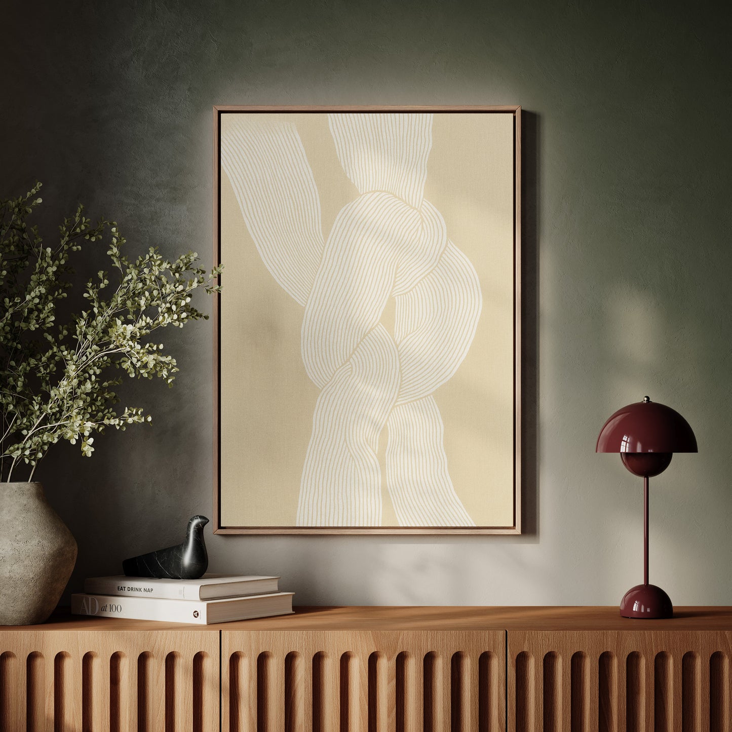 Bound Form – Minimalist Textured Knot Art Print