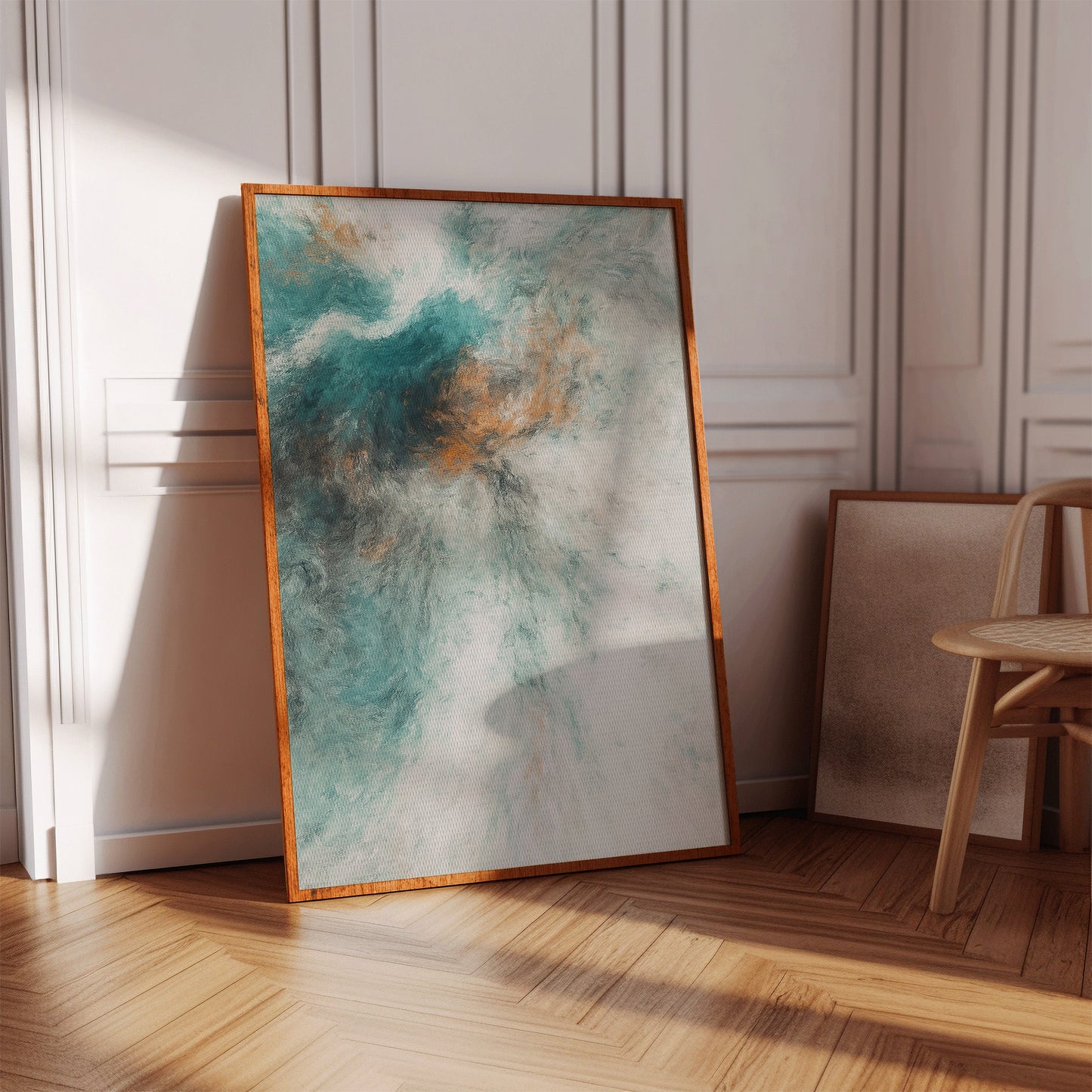 Art mural éthéré et abstrait de paysages nuageux