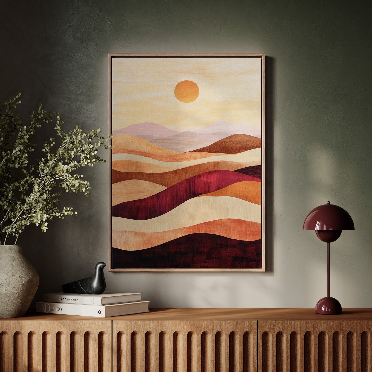 Sunset Dunes - Abstract Landscape Canvas Art