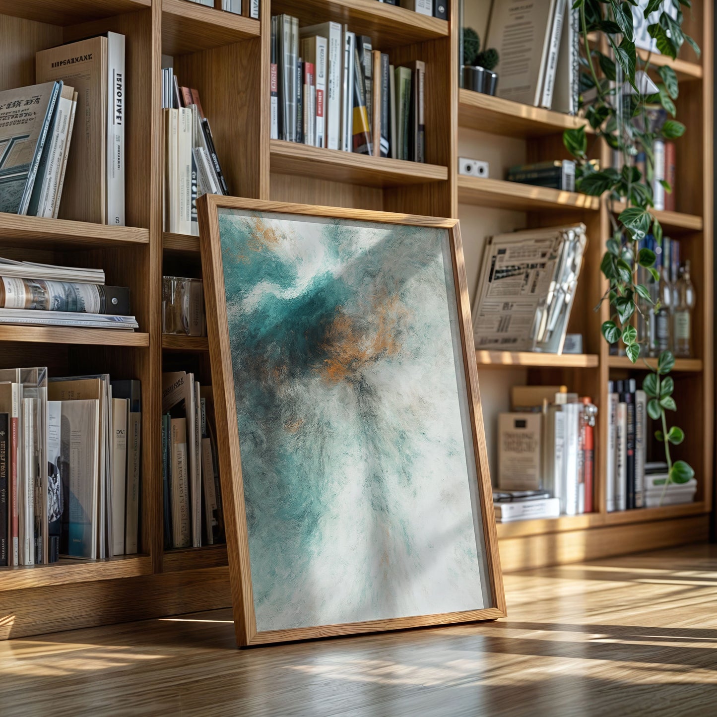 Art mural éthéré et abstrait de paysages nuageux