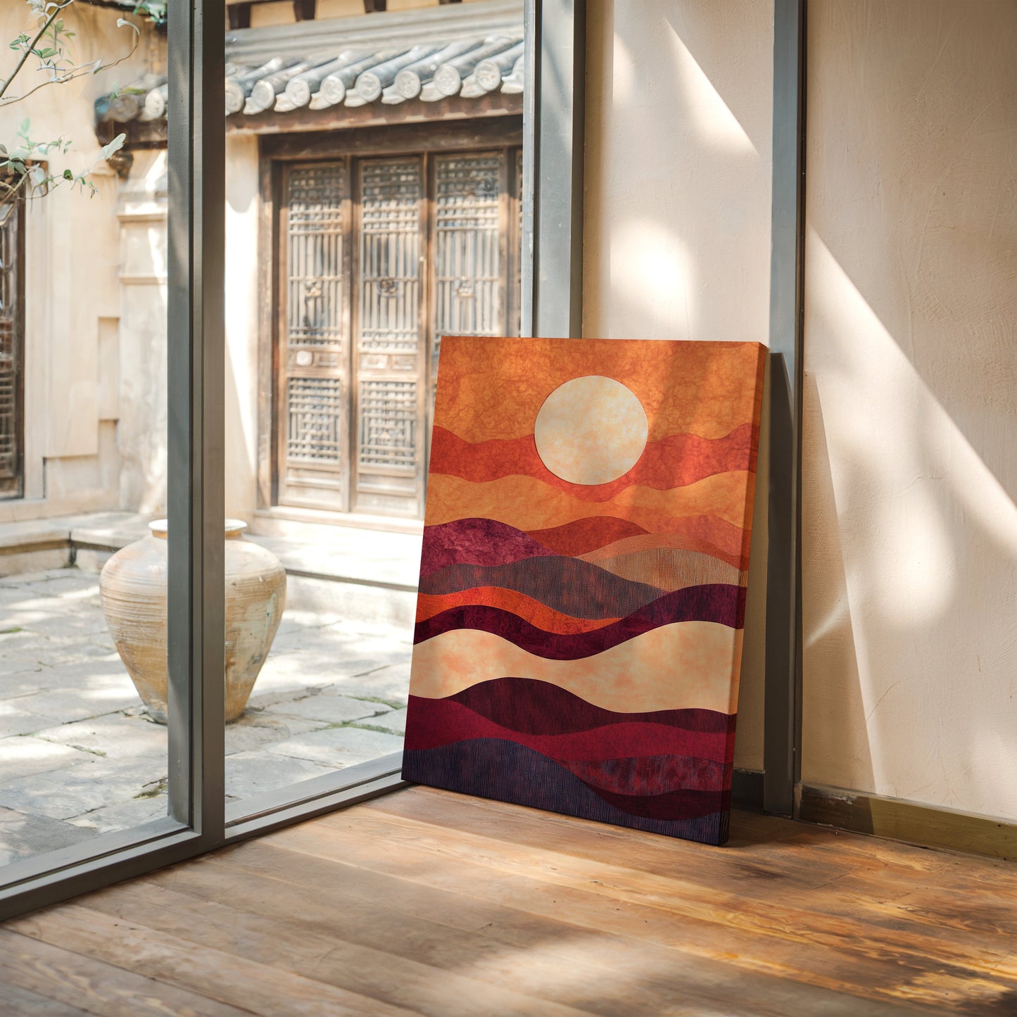 Sunset Serenade - Vibrant Abstract Canvas Art