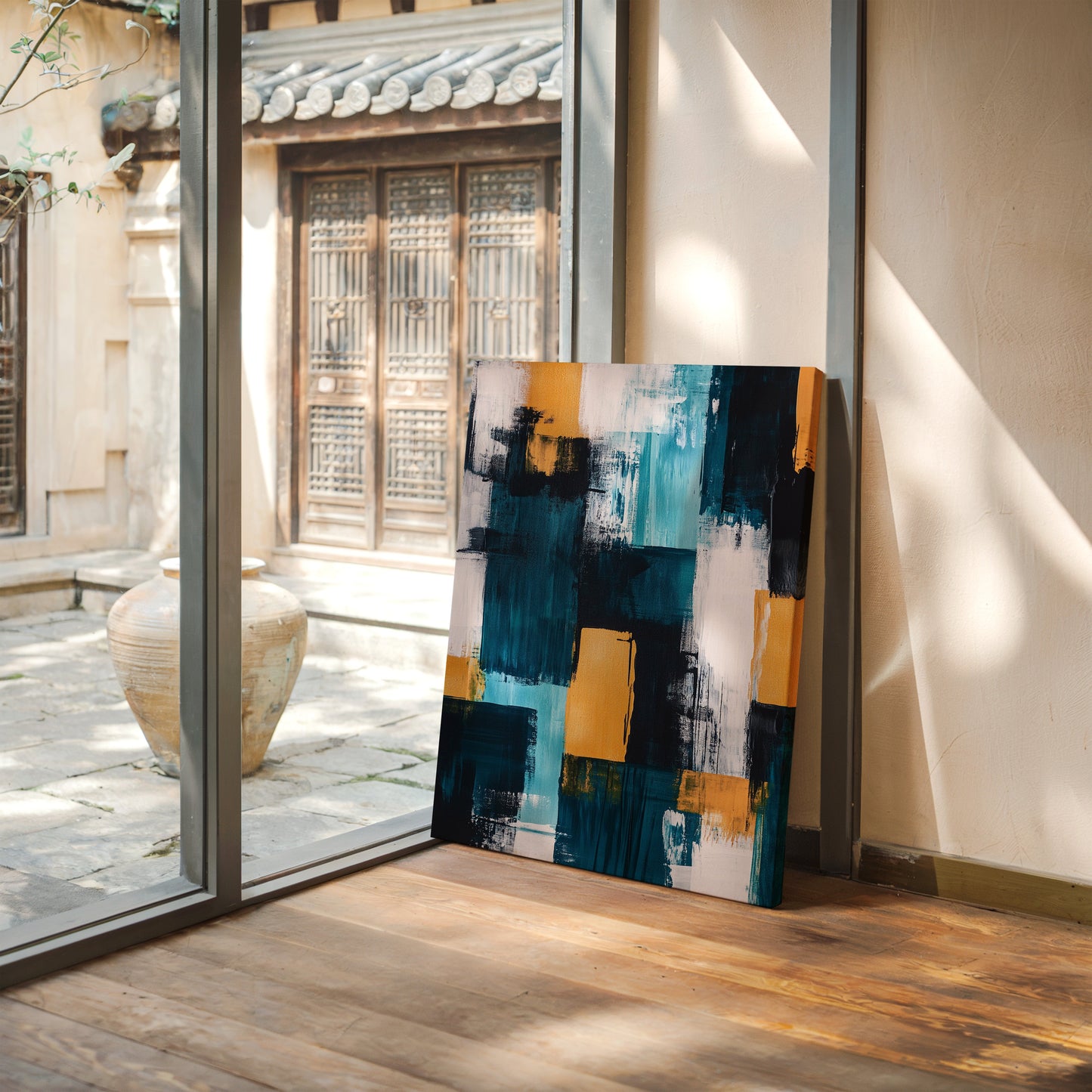 Toile abstraite vibrante - Décoration murale moderne