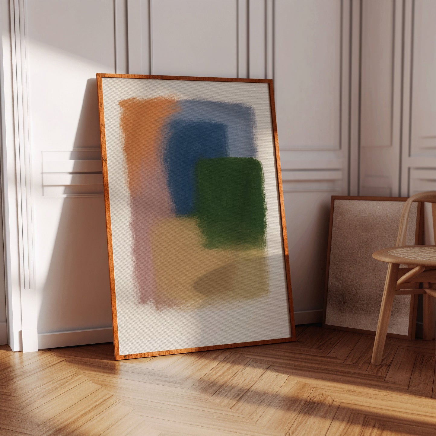 Impression d'art abstraite élégante aux couleurs pastel