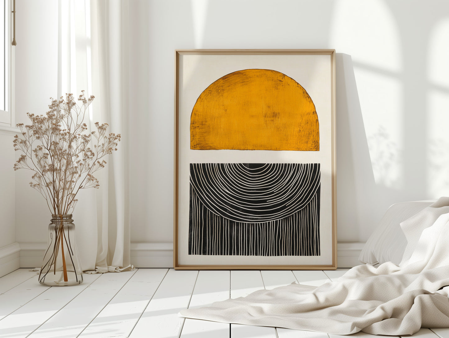 Sunset Log - Minimalist Geometric Art