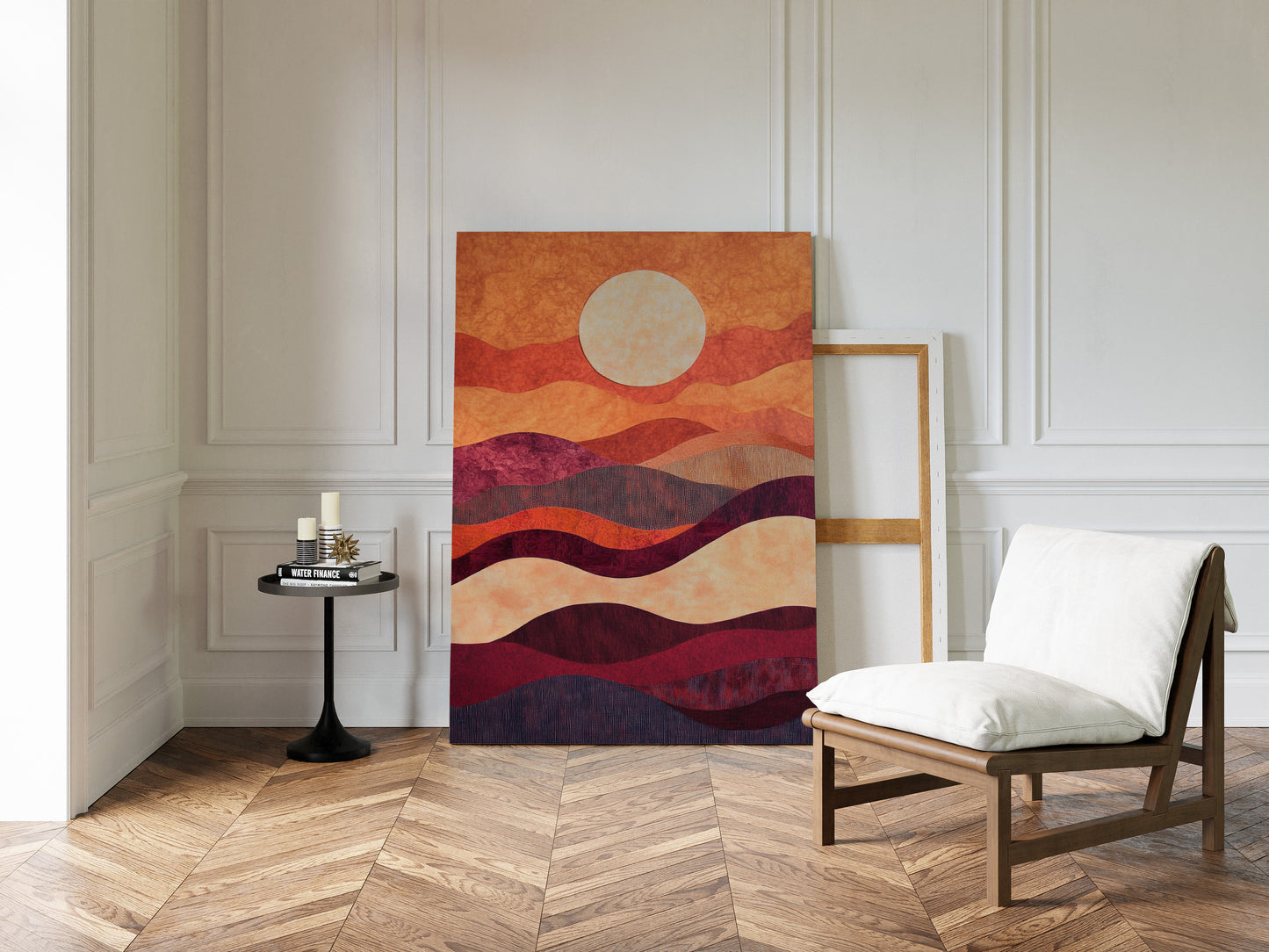 Sunset Serenity: Handmade Textile Wall Art