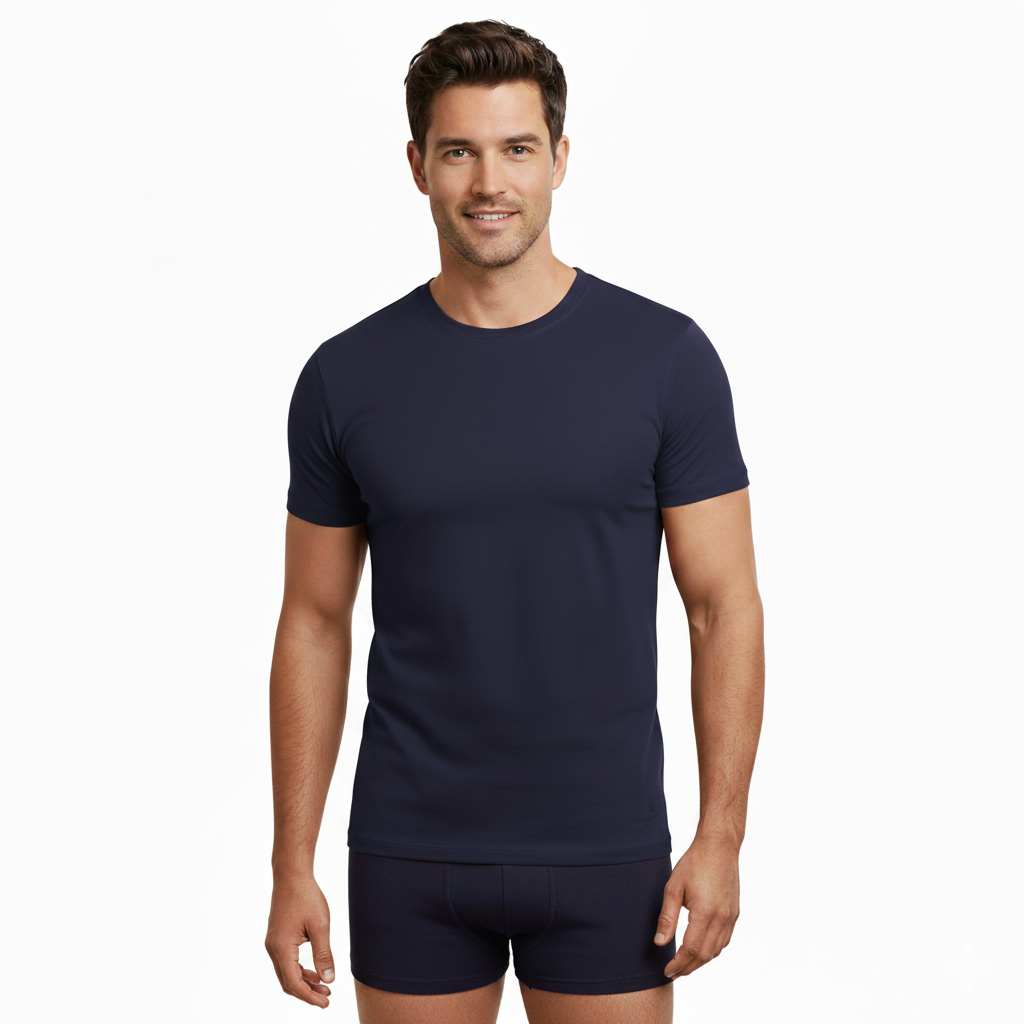 T-shirts de corps ras du cou en bambou pour hommes (lot de 3)
