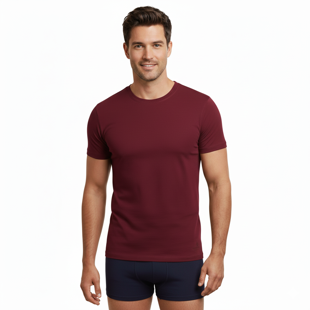 T-shirts de corps ras du cou en bambou pour hommes (lot de 3)