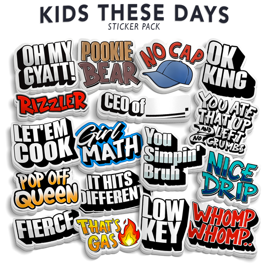 Les jeunes de nos jours - Pack de stickers amusants