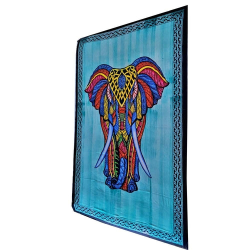 Tapisserie murale décorative éléphant bohémien indien