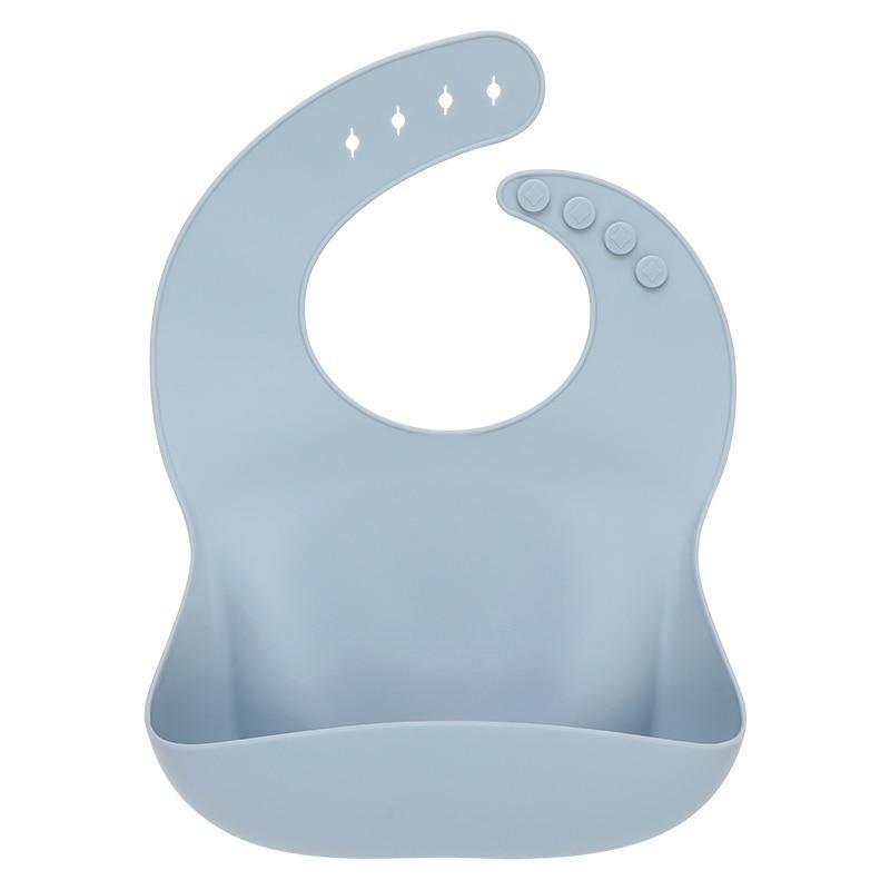 Solid Silicone Bibs Baby Feeding Saliva Towel Waterproof Soft Cloths Bandana Lightweight Infant Bibs