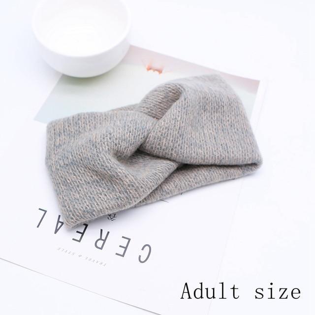 Handmade Baby Headband Women Girl Twisted Hair Band Kids Woolen Headwrap Toddler Turban Hair Accessories For Mother and Daughter