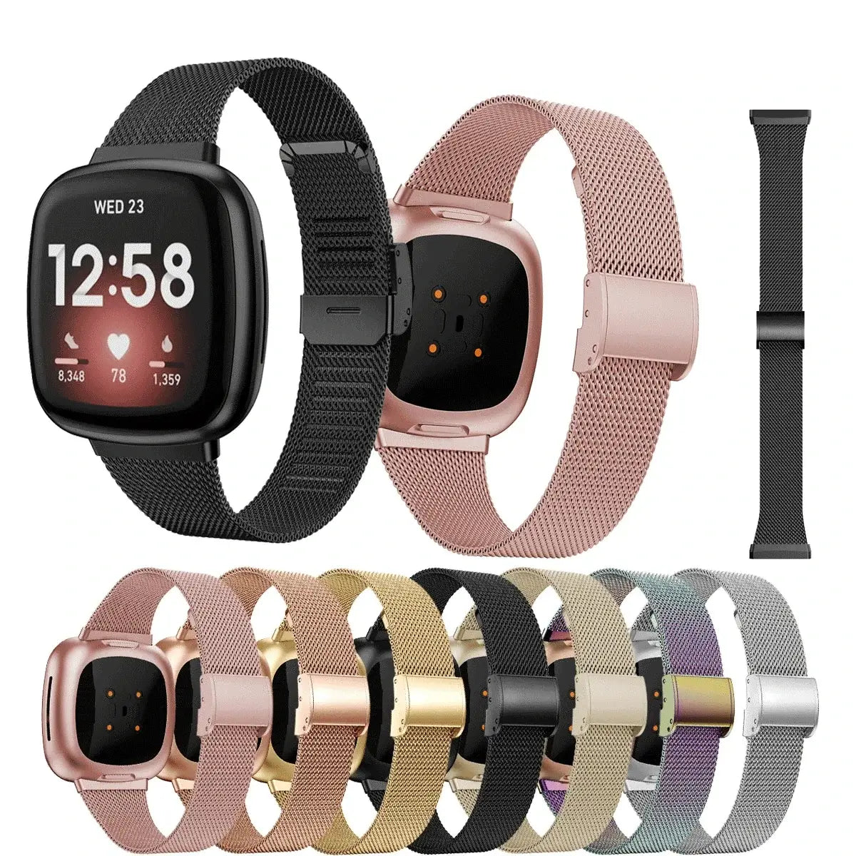 Fitbit Versa & Sense Stahlarmband – Robustes modernes Design