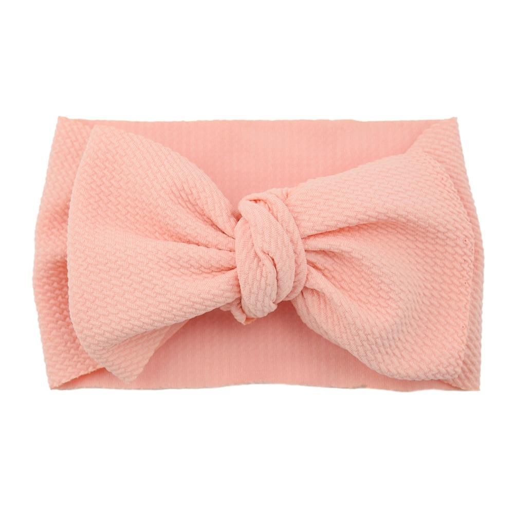 Big Bow Knot Solid Elastic Hairband Headband Stretch Turban Head Wrap Headwear