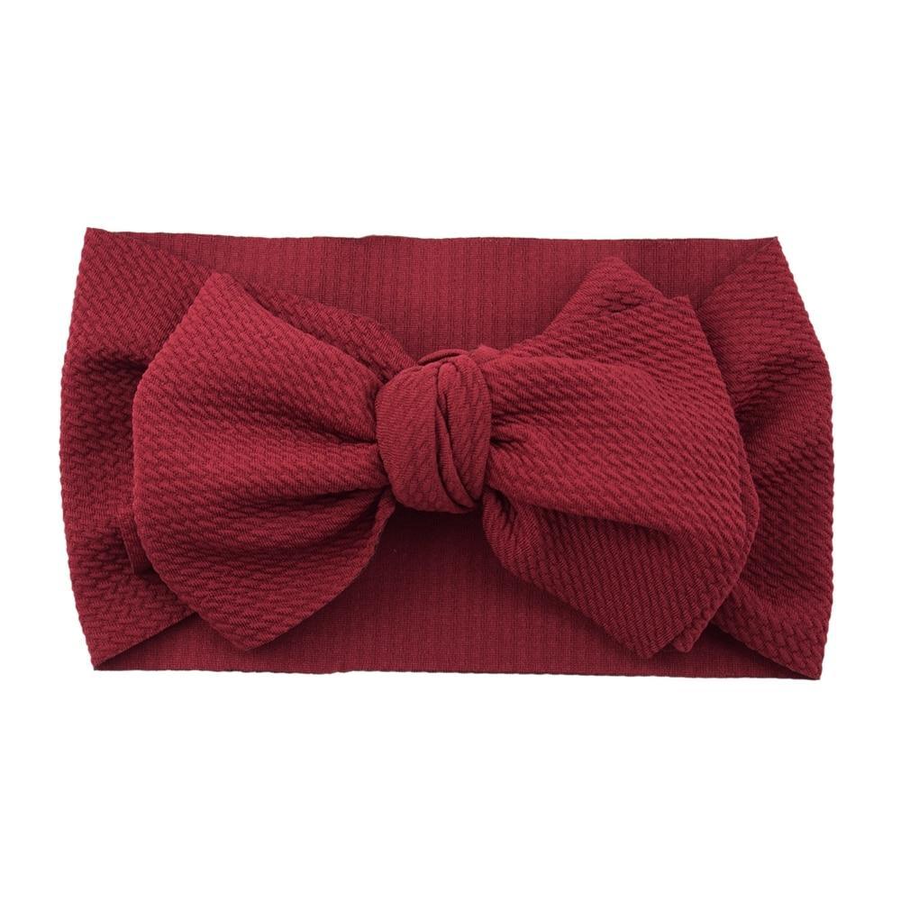 Big Bow Knot Solid Elastic Hairband Headband Stretch Turban Head Wrap Headwear