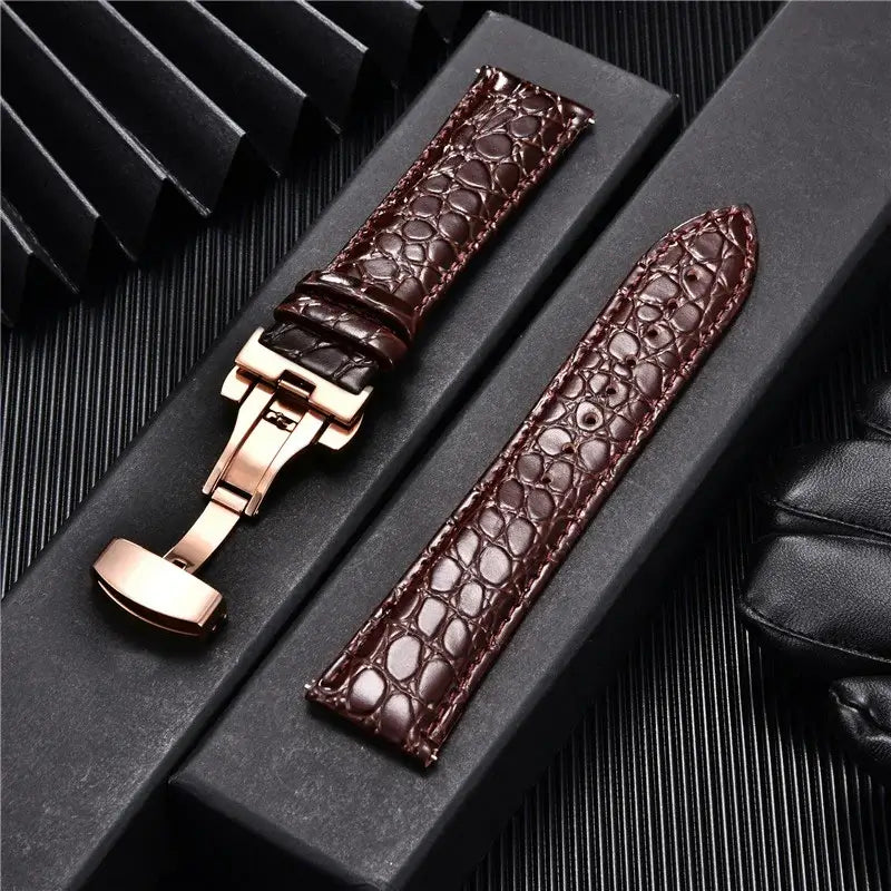 Bracelet en cuir de crocodile pour Samsung Galaxy Watch
