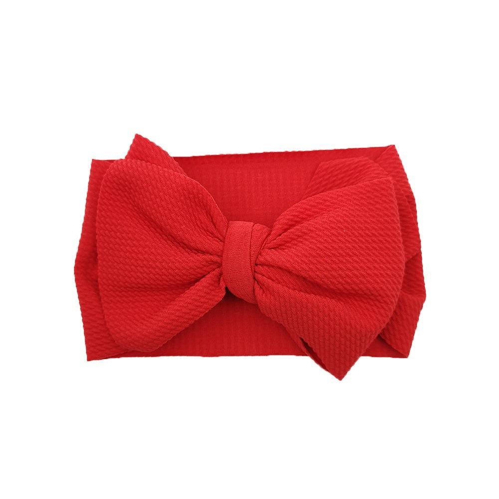 Baby Girls Headband Toddler Big Bow Hairband Cute Solid Stretch Turban For Baby Girls