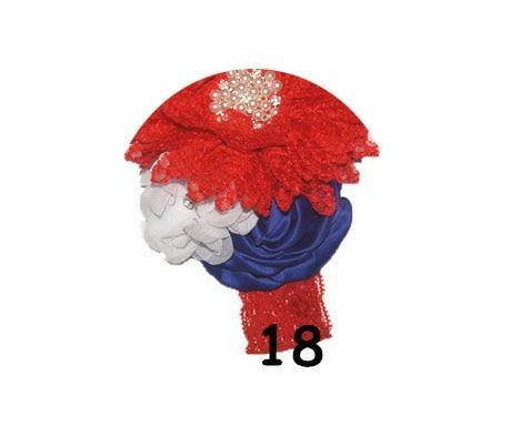 Luxury Modern Handmade Flower Headband Newborn Infant Pearl Flowers With Lace wide Headbands Bebes Hair Accessories Bow