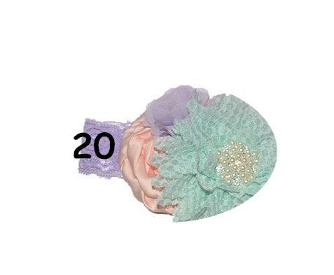 Luxury Modern Handmade Flower Headband Newborn Infant Pearl Flowers With Lace wide Headbands Bebes Hair Accessories Bow