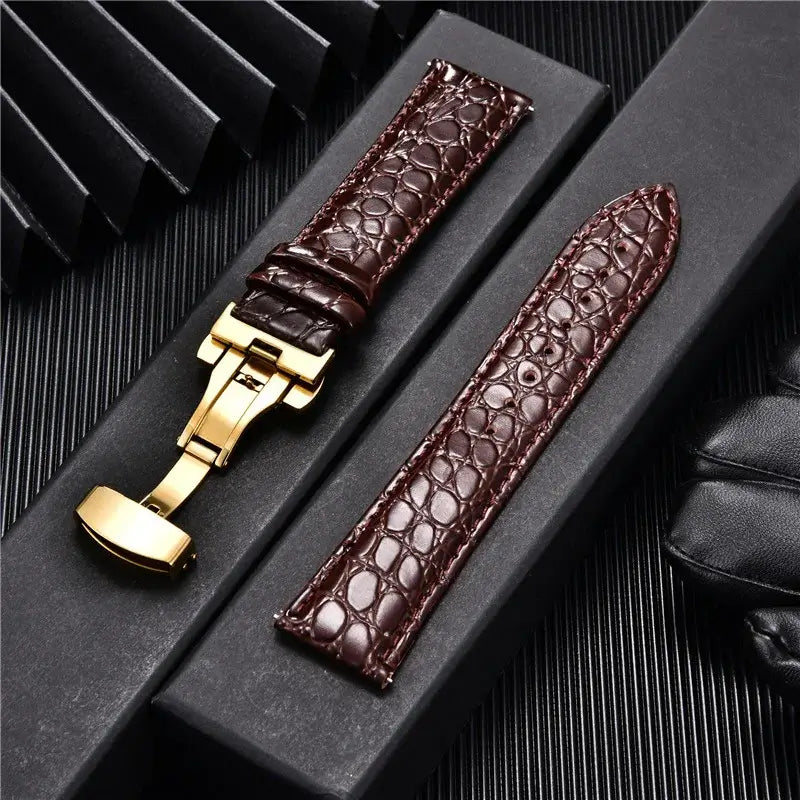 Bracelet en cuir de crocodile pour Samsung Galaxy Watch