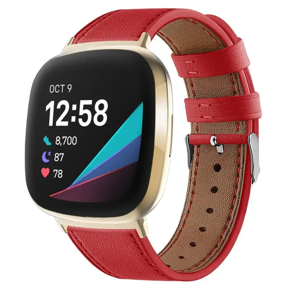 Bracelet en cuir Fitbit Versa et Sense - Conception élégante et durable