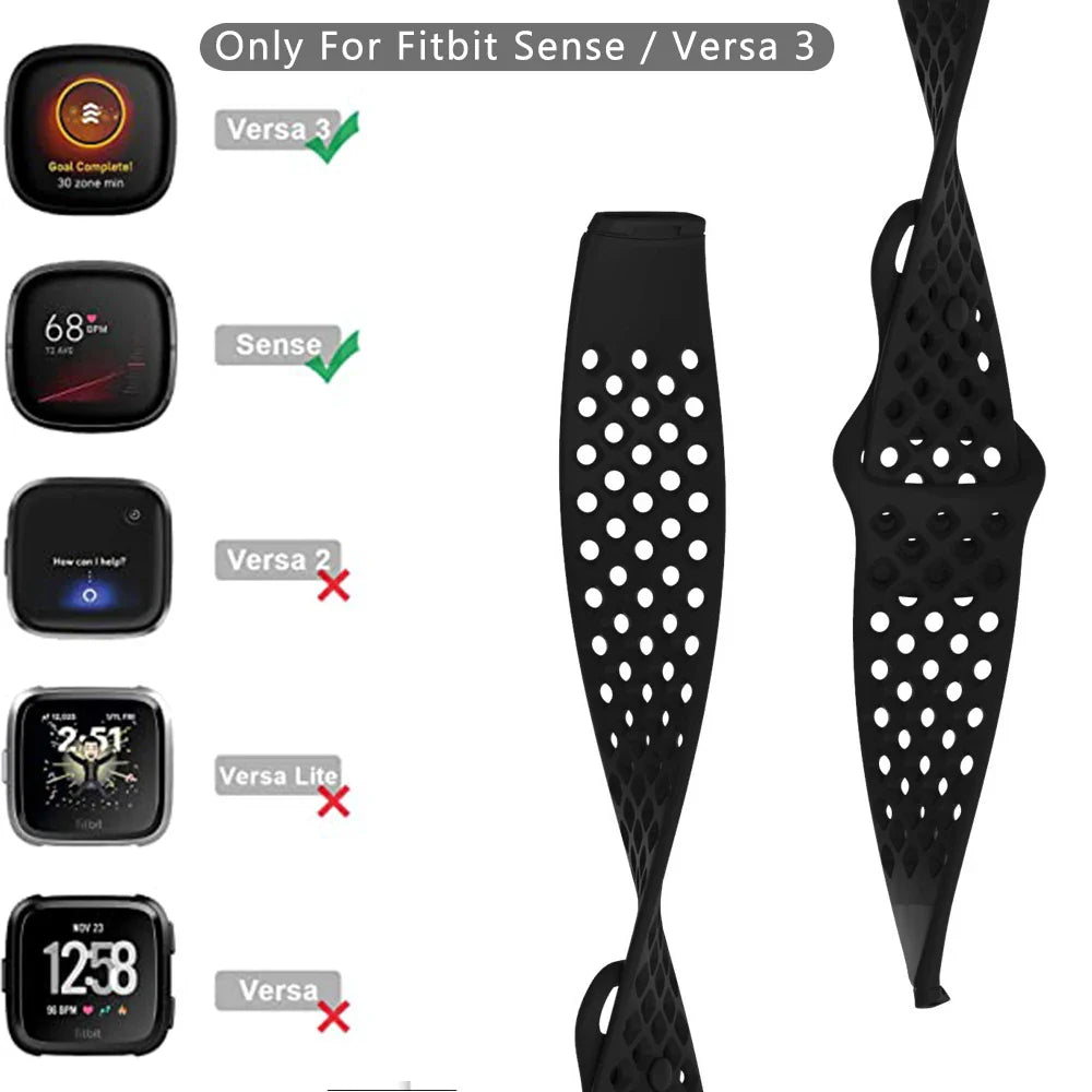 Atmungsaktive Sport-Armbänder für Fitbit Versa & Sense