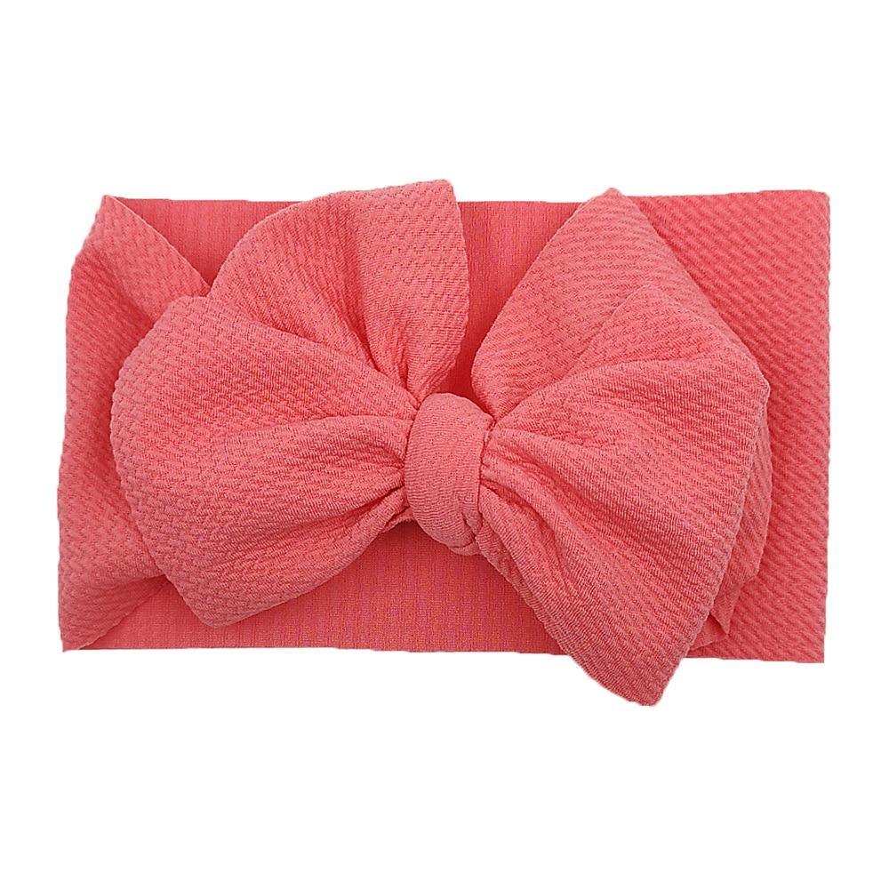 Baby Girls Headband Toddler Big Bow Hairband Cute Solid Stretch Turban For Baby Girls