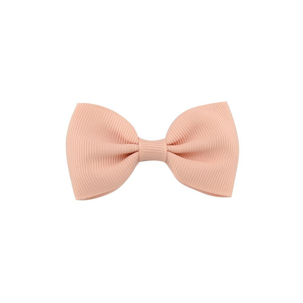 Colorful Mini Bow Tie Hair Clip Small Sweet Solid Ribbon Bow Safety Hair Clips Hairpins Baby Girl Hair Accessories
