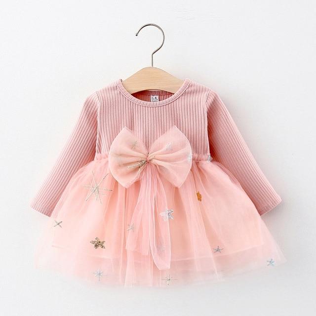 Newborn Baby Girl Cartoon Dress With Bag Infant Clothing Toddler Dress In elegant Design Made for Kids