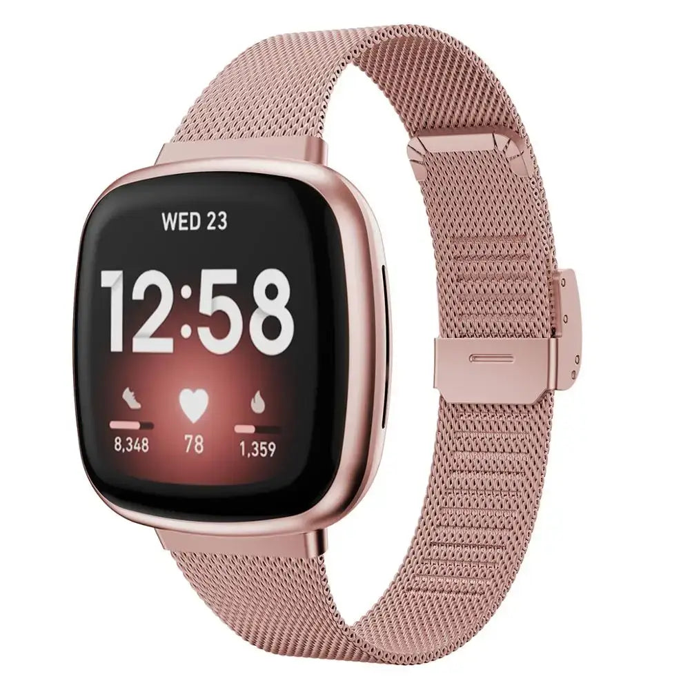 Fitbit Versa & Sense Stahlarmband – Robustes modernes Design