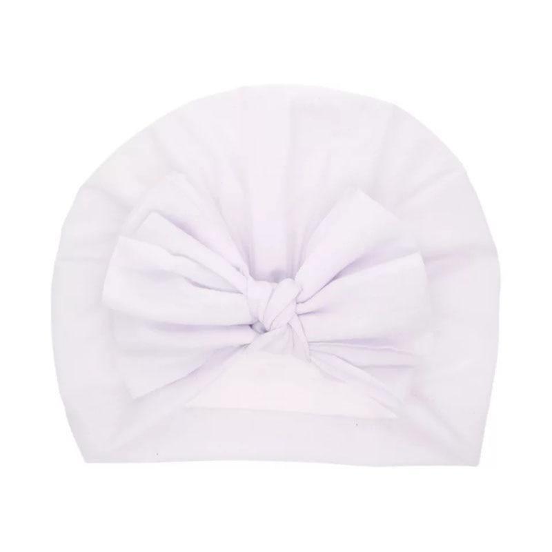 Modern Luxury Baby Girl Lovely Soft Winter Big Bow Turban Bonnet Cotton Caps For Girls Baby