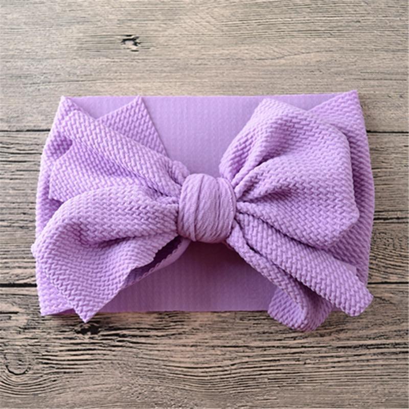 Newborn Large Bow Headwrap for Baby Girl Fabric Messy Bow Headband Turban Bowknot Tie
