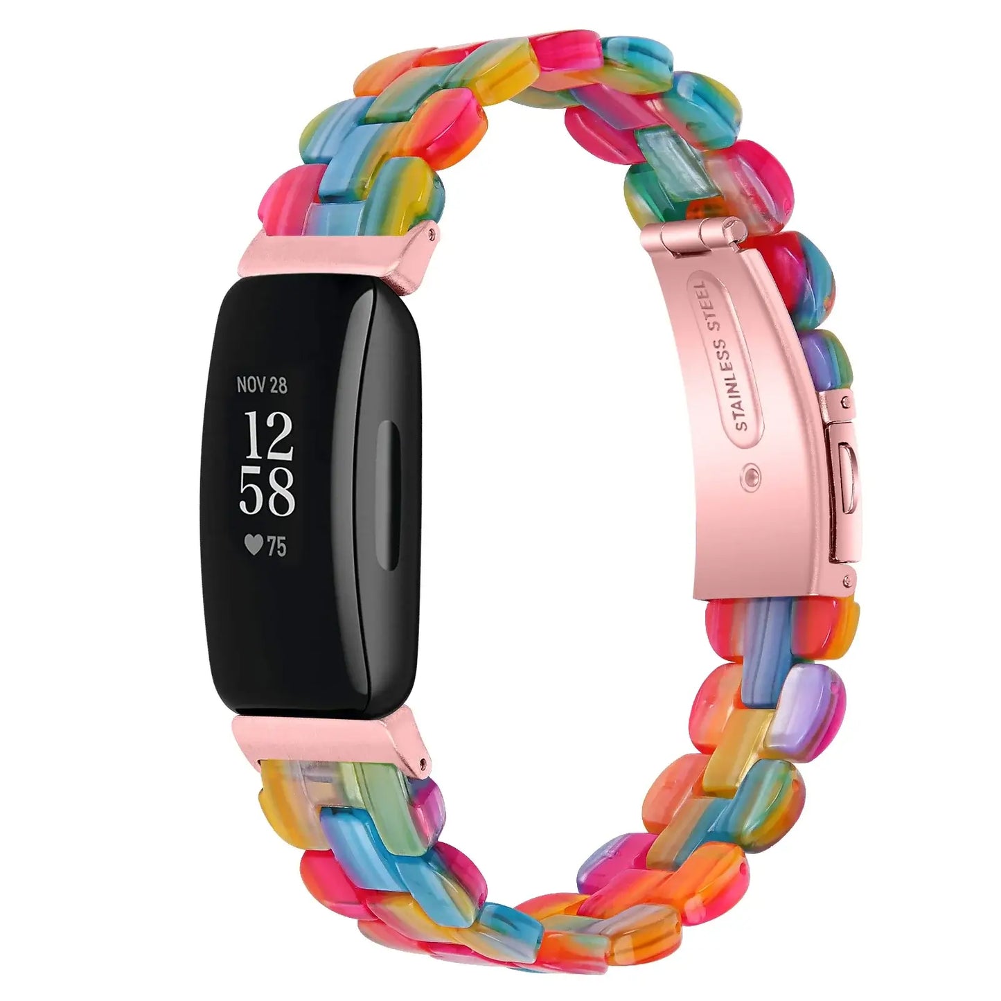 Bracelet en résine pour Fitbit Inspire 3, 2, 1, HR - Durable, léger