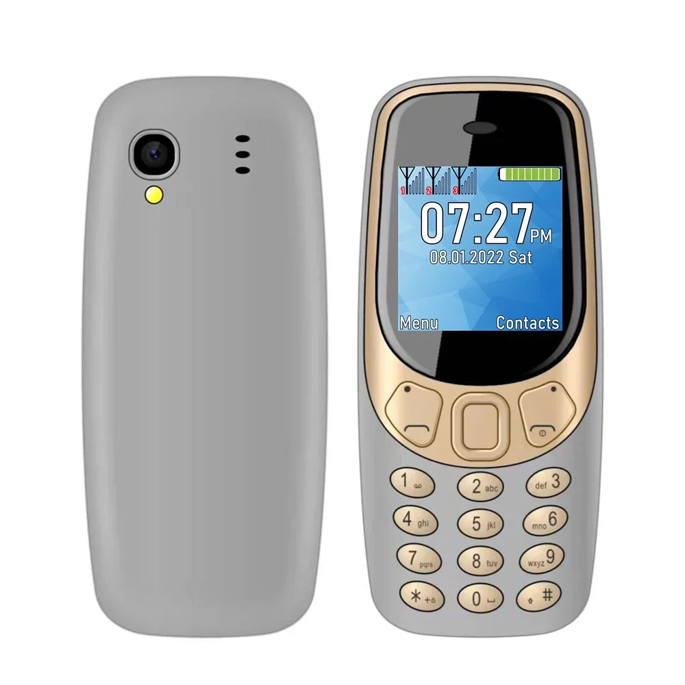 SERVO Q3308 PRO 3 SIM Card 3 Standby Mini Mobile Phone Bluetooth Dial Speed Dial Magic Voice FM Radio Call Recording Cellphone