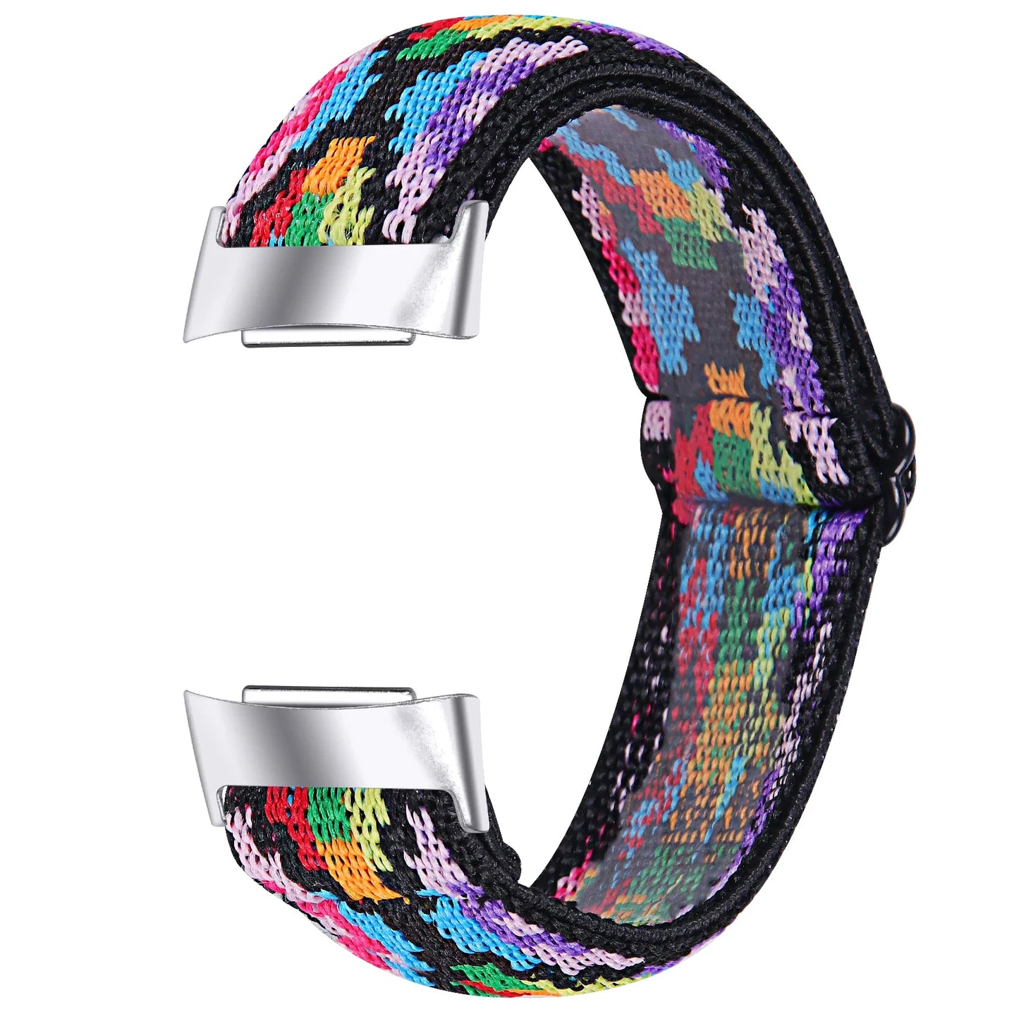 Fitbit Charge 6 5 Nylonarmband – Elastisches Sport-Stoff-Design