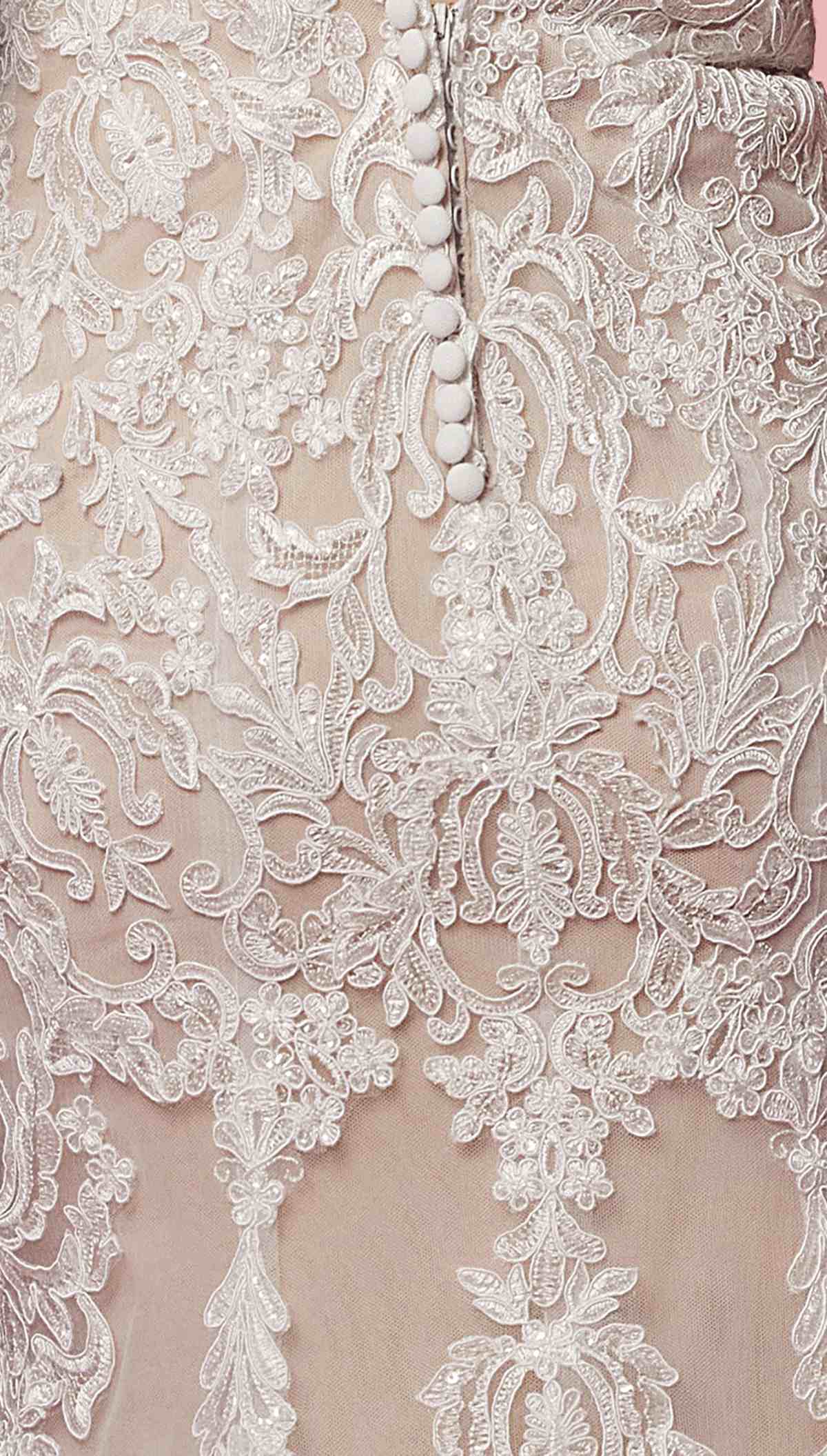 Nox Anabel H494 Spaghetti Strap V-Neckline Long Lace Wedding Gown