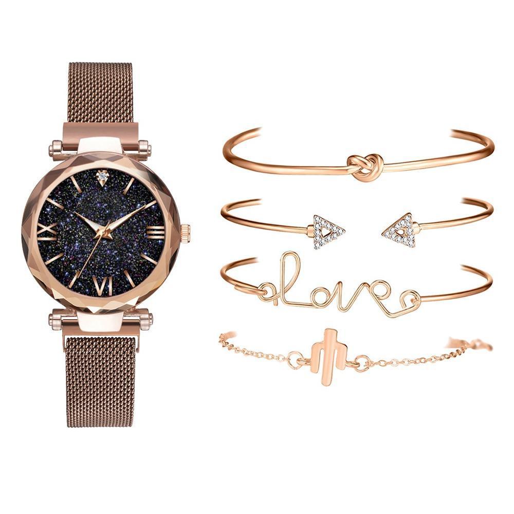 New STEVVEX Luxury Women Watches Magnetic Starry Sky Female Clock Quartz Wristwatch Fashion Ladies Wrist Watch For Women and Girls