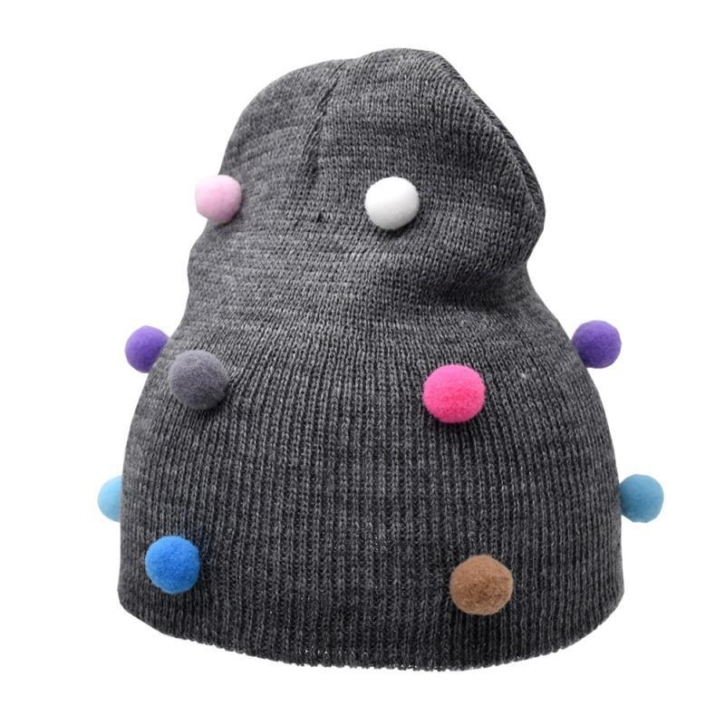 Baby Winter Autumn Warm Knit Hat For Girls Boys Solid Color For Baby and Kids