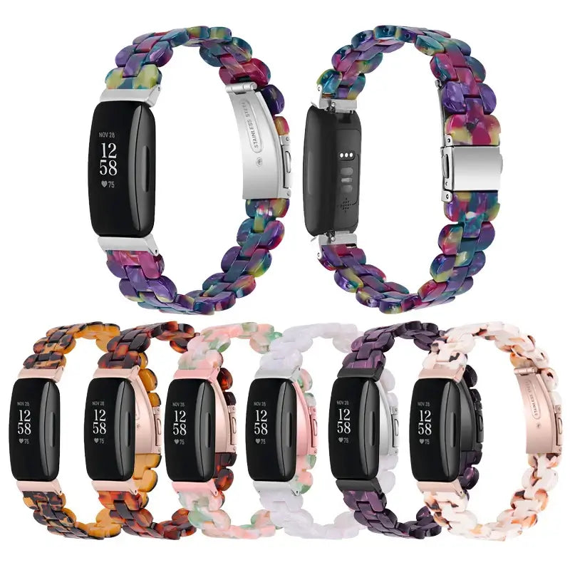 Bracelet en résine pour Fitbit Inspire 3, 2, 1, HR - Durable, léger