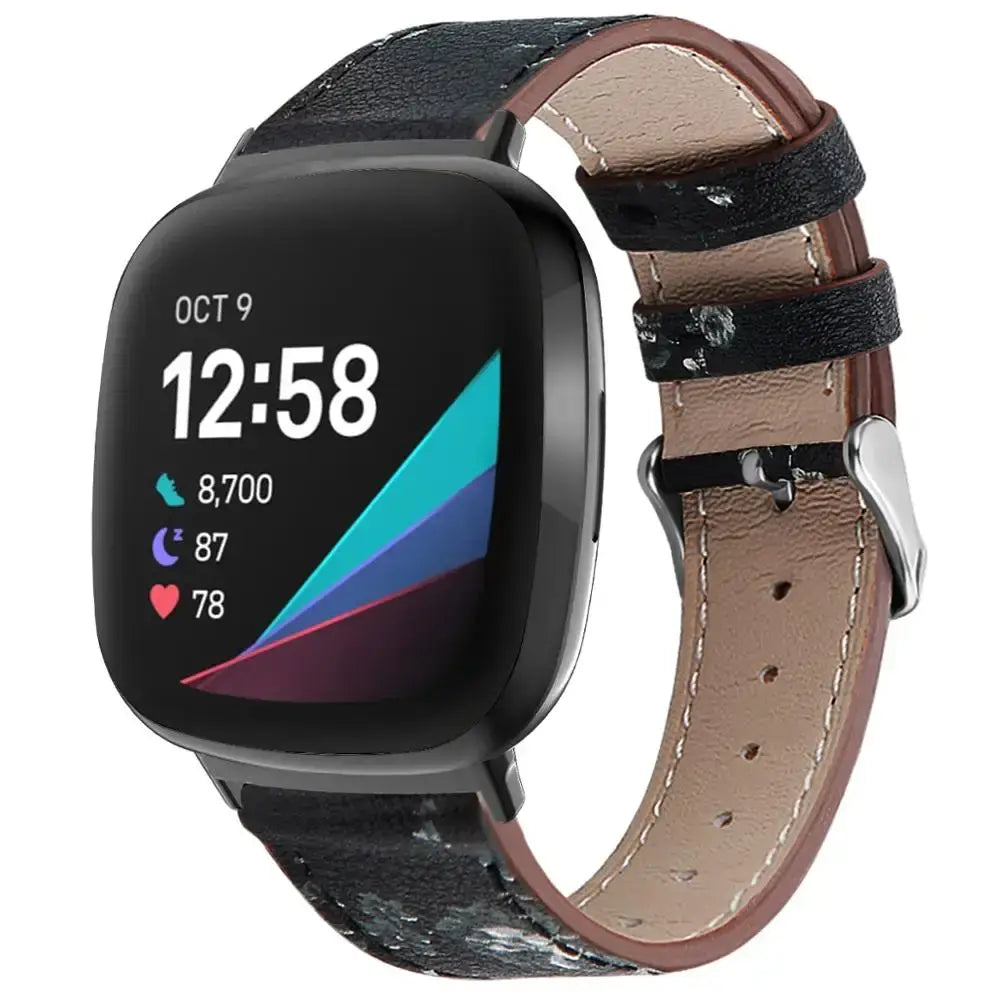 Bracelet en cuir Fitbit Versa et Sense - Conception élégante et durable