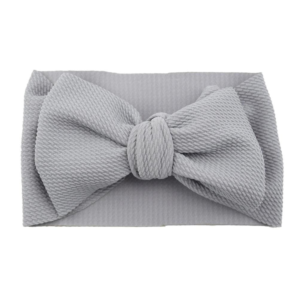 Big Bow Knot Solid Elastic Hairband Headband Stretch Turban Head Wrap Headwear