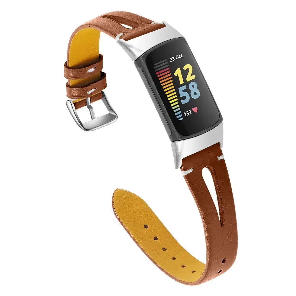 Fitbit Charge 5 6 Lederarmband - Stilvolles robustes Zubehör