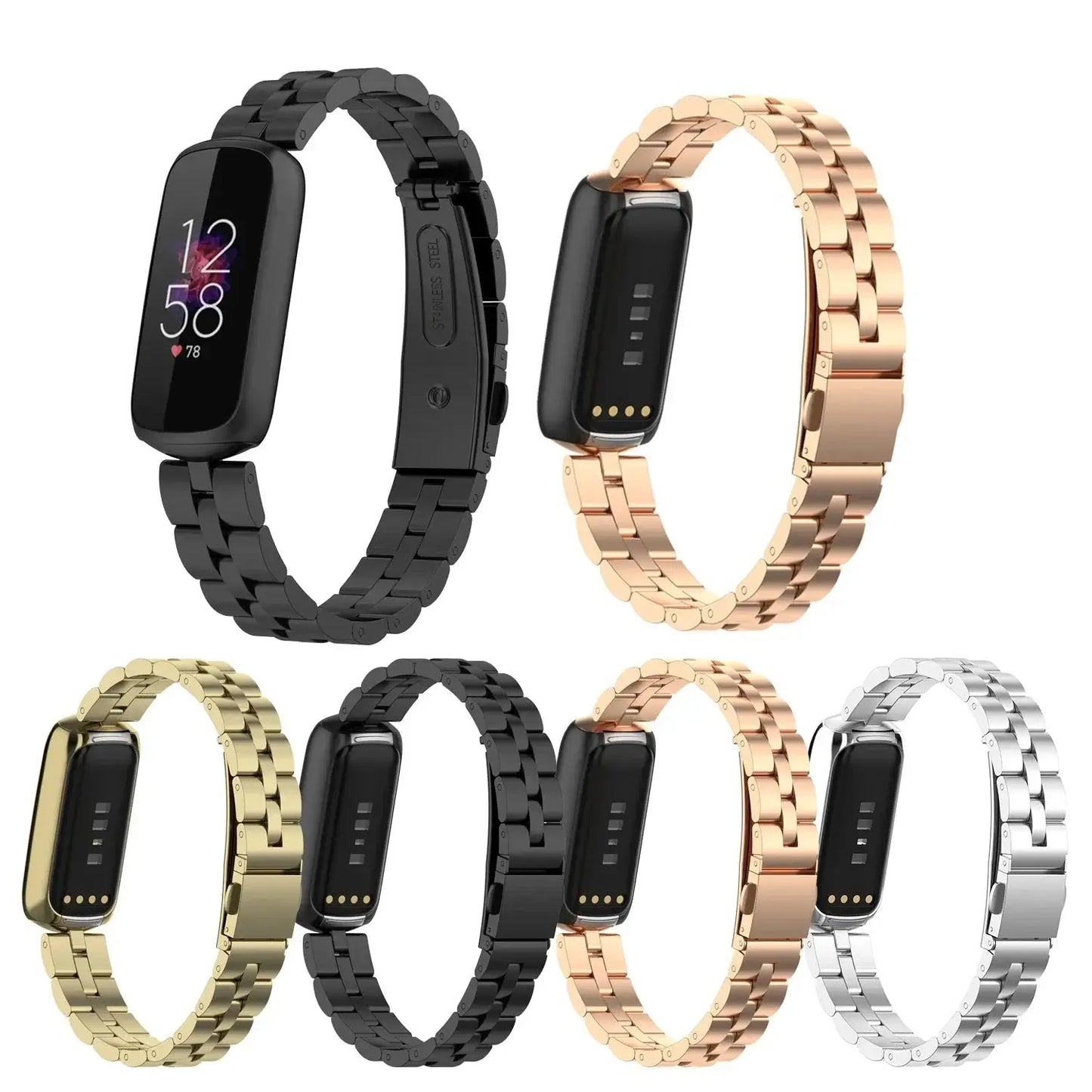 Fitbit Luxe Armband aus Edelstahl – elegantes Luxus-Design