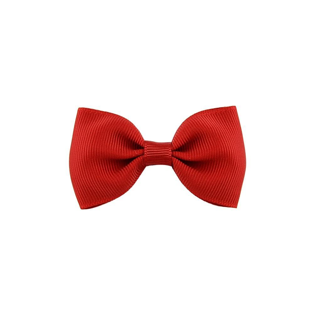 Colorful Mini Bow Tie Hair Clip Small Sweet Solid Ribbon Bow Safety Hair Clips Hairpins Baby Girl Hair Accessories