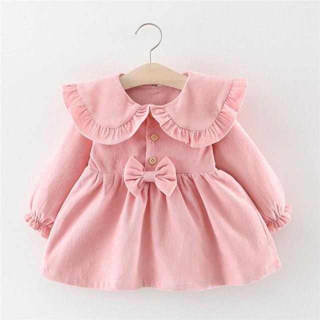 Newborn Baby Girl Cartoon Dress With Bag Infant Clothing Toddler Dress In elegant Design Made for Kids