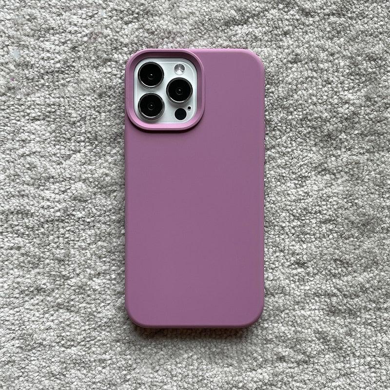 Classic Candy Color Silicone Case For iphone 13 12 Mini 14 13 Pro Max Camera Lens Protective Bumper Cover For iPhone 14 12 Pro Soft Flexible Silicone Slim Fit Case For Iphone